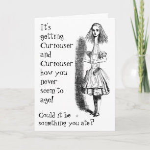 Alice's Curiouser Birthday Card Kaart