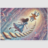 Alice's Enchanted Wonderland Descent  Decoupage Tissuepapier (Voorkant)