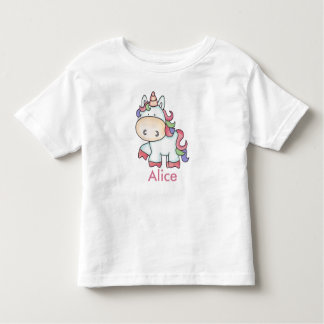 Alice's gepersonaliseerde eenhoorn geschenken kinder shirts