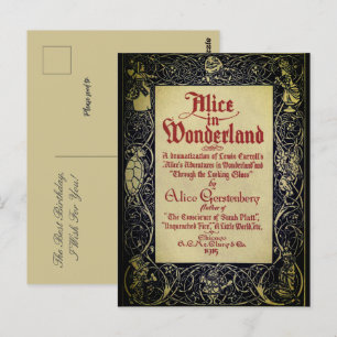 Alice's in Wonderland Boek Hoesjes Briefkaart
