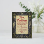 Alice's in Wonderland Boek Hoesjes Briefkaart (Staand voorkant)
