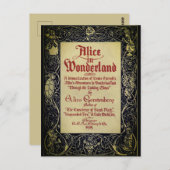 Alice's in Wonderland Boek Hoesjes Briefkaart (Voorkant / Achterkant)