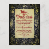 Alice's in Wonderland Boek Hoesjes Briefkaart (Voorkant)