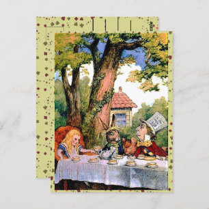 Alice's in Wonderland Tea Party Mad Hatter Briefkaart