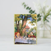 Alice's in Wonderland Tea Party Mad Hatter Briefkaart (Staand voorkant)
