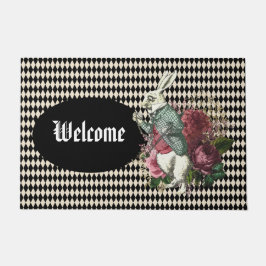 Alice's konijn op Harlequin  Deurmat