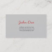 Alice's konijn visitekaartje (Achterkant)