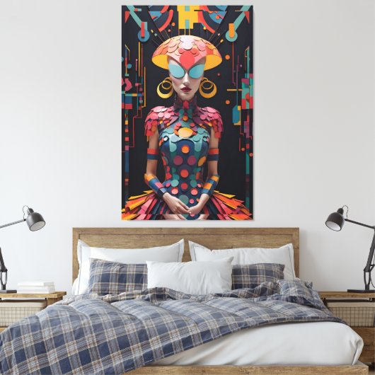 Alice's New Afternoon Tea Party beroemd gemaakt do Canvas Afdruk (Insitu (Slaapkamer))