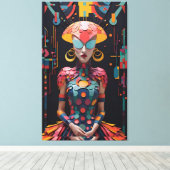 Alice's New Afternoon Tea Party beroemd gemaakt do Canvas Afdruk (Insitu (Houten vloer))