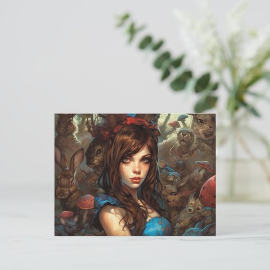 Alice's Nightmare Briefkaart (Staand voorkant)