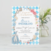 Alice's Onederland, Meisjes Eerste Verjaardagsfees Kaart (Staand voorkant)