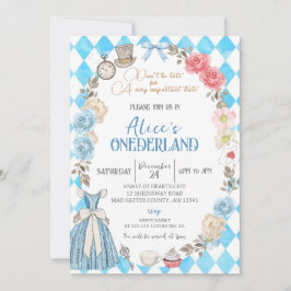 Alice's Onederland, Meisjes Eerste Verjaardagsfees Kaart