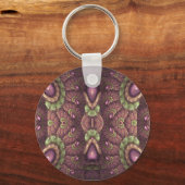 Alice's Paarse Abstracte Pattern Sleutelhanger (Voorkant)