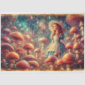 Alice's Paddenstoelen Bos Avontuur Decoupage Tissuepapier (Voorkant)