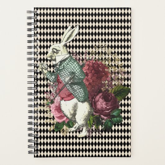 Alice's Rabbit Harlequin Pattern Planner (Voorkant)