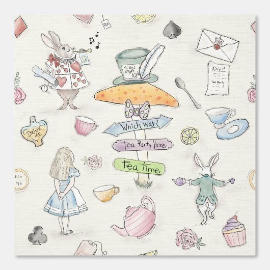 Alice's Tea Party Behang (Voorkant)