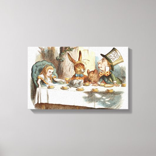 Alice's Theepartij Canvas Afdruk (Voorkant)
