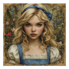 Alice's Whimsy Odyssey beroemd gemaakt door Wonder Perfect Poster