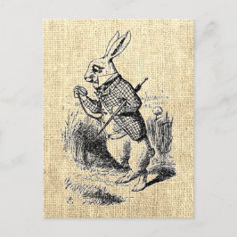 Alice's White Rabbit Illustration Briefkaart