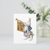 ALICES WHITE RABBIT IN WONDERLAND BRIEFKAART (Staand voorkant)