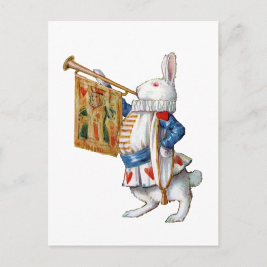 ALICES WHITE RABBIT IN WONDERLAND BRIEFKAART (Voorkant)