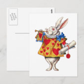 ALICE'S WHITE RABBIT IN WONDERLAND BRIEFKAART (Voorkant / Achterkant)