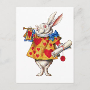 ALICE'S WHITE RABBIT IN WONDERLAND BRIEFKAART