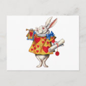 ALICE'S WHITE RABBIT IN WONDERLAND BRIEFKAART (Voorkant)