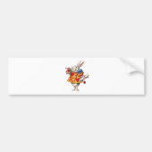 ALICE'S WHITE RABBIT IN WONDERLAND BUMPERSTICKER (Voorkant)