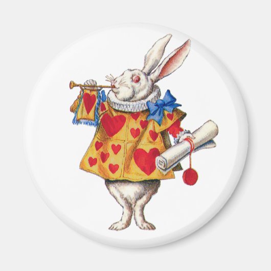 ALICE'S WHITE RABBIT IN WONDERLAND MAGNEET (Voorkant)