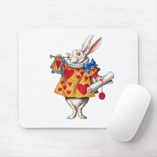 ALICE'S WHITE RABBIT IN WONDERLAND MUISMAT (Met muis)