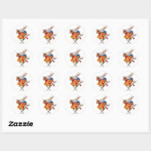 ALICE'S WHITE RABBIT IN WONDERLAND RONDE STICKER (Vel)