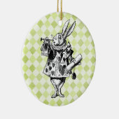 Alice's White Rabbit  Keramisch Ornament (Rechts)