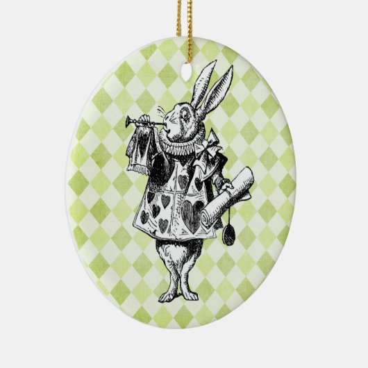 Alice's White Rabbit  Keramisch Ornament (Rechts)