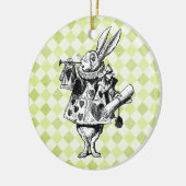 Alice's White Rabbit  Keramisch Ornament (Links)