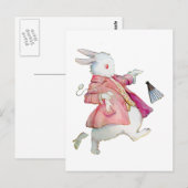 Alice's witte konijn in Wonderland Briefkaart (Voorkant / Achterkant)