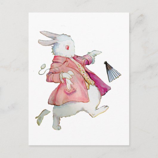 Alice's witte konijn in Wonderland Briefkaart (Voorkant)