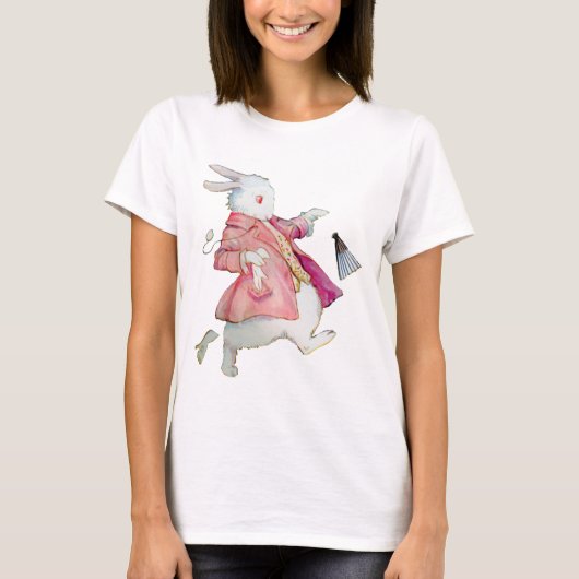 Alice's witte konijn in Wonderland T-shirt (Voorkant)