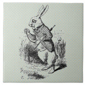 Alice's witte konijn Tegeltje (Voorkant)