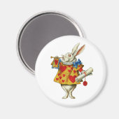 ALICE'S WITTE RABBIT MAGNEET (Voorkant / Achterkant)