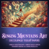 Alice's Wonderland Castle Climb Decoupage Tissuepapier