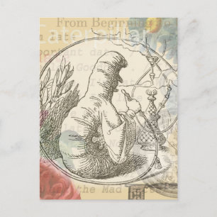 Alice's Wonderland Rups: Originele Tenniel Briefkaart