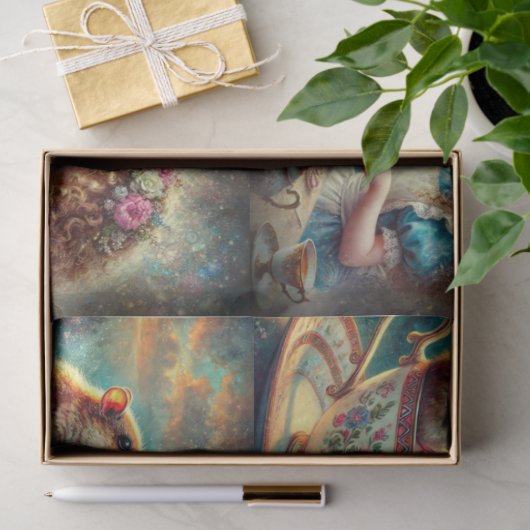 Alice's Wonderland Teatime Adventures Decoupage Tissuepapier (Geschenk)