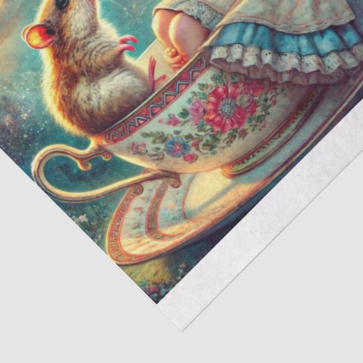 Alice's Wonderland Teatime Adventures Decoupage Tissuepapier (Detail)