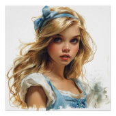 Alice's Wonderland Whimsy Delight beroemd gemaakt  Perfect Poster (Voorkant)