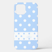 Alicia - Aangepaste naam Polka Dots Blue iPhone ca Case-Mate iPhone Case (Achterkant)