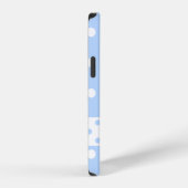 Alicia - Aangepaste naam Stippen Blauwe iPhone hoe Hoesje (Rechterkant)