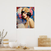 Alicia An Art Deco Flapper Poster (Keuken)