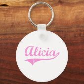 Alicia Classic Style Name Sleutelhanger (Voorkant)