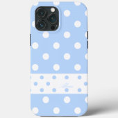 Alicia - Cute Polka Dots Pastel Blue iPhone Case (Achterkant)